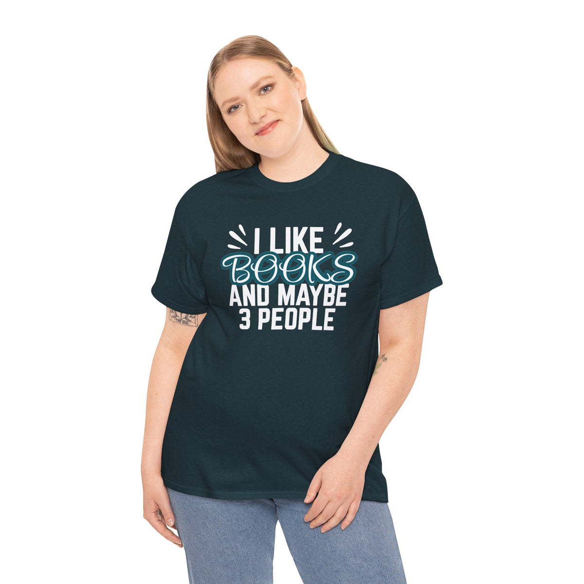 I Like Books And Maybe 3 People Tee