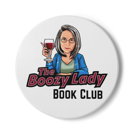 The Boozy Lady Book Club Ceramic Coaster