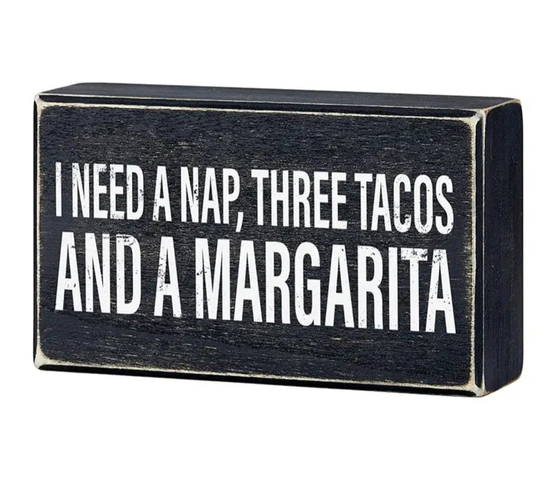 Margarita Wood Box Sign