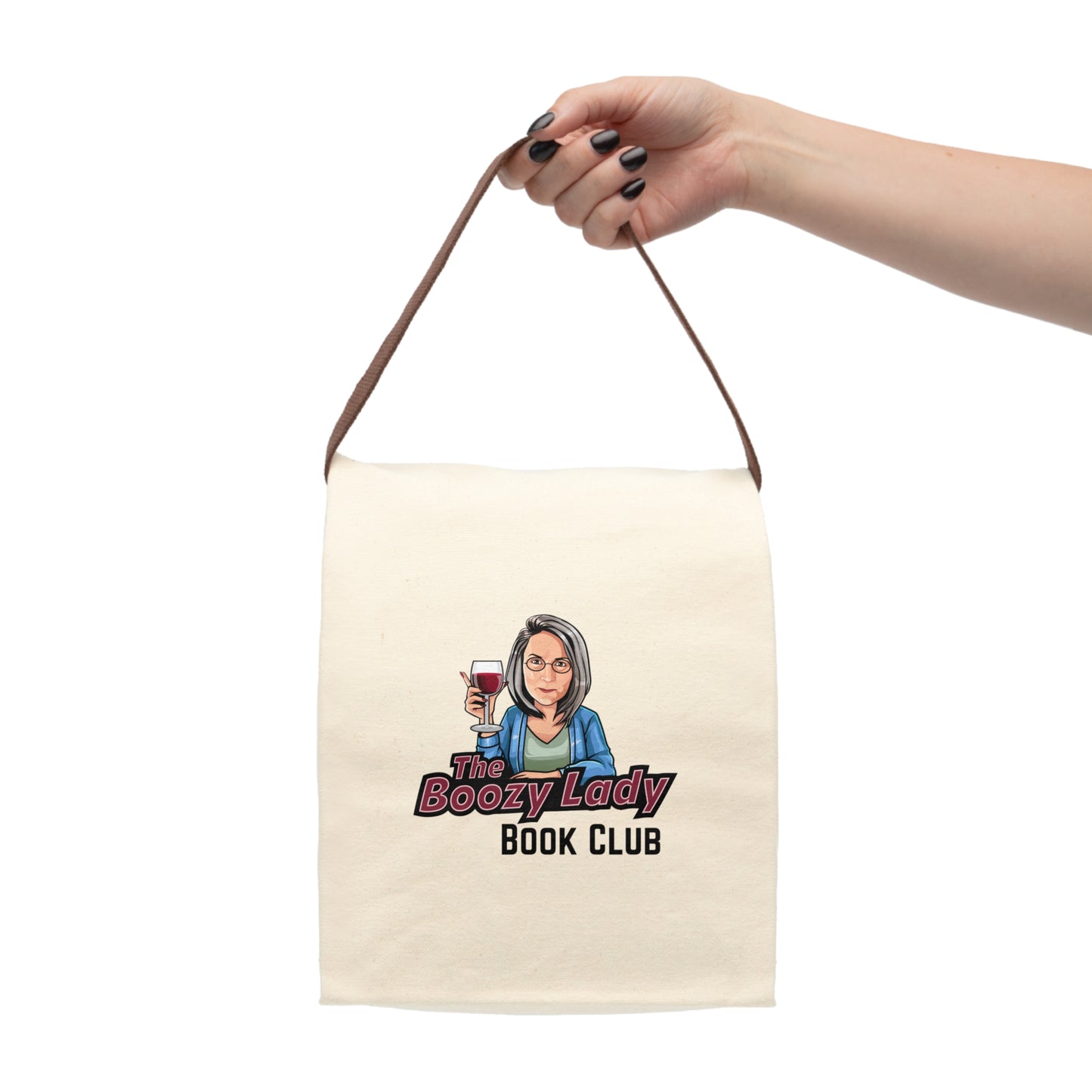 The Boozy Lady Book Club Canvas Lunch Bag