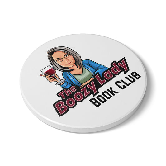 The Boozy Lady Book Club Ceramic Coaster