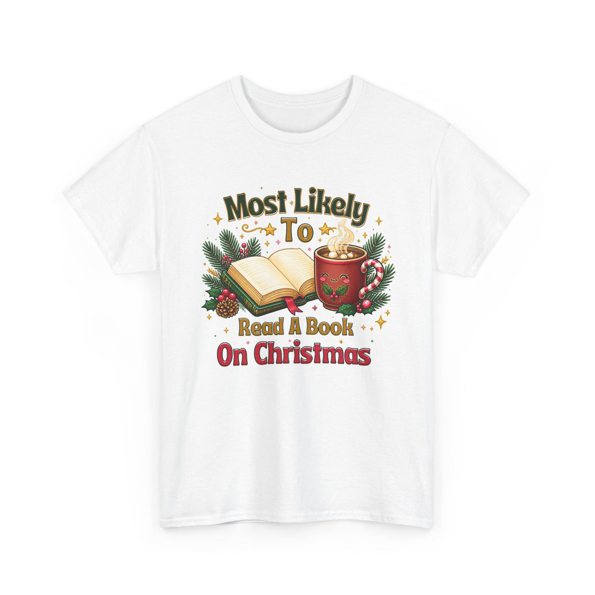 Most Likely To Read A Book On Christmas Tee