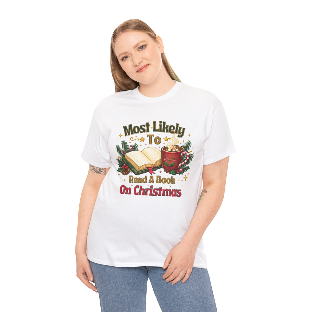 Most Likely To Read A Book On Christmas Tee