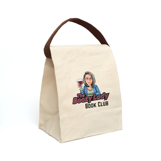 The Boozy Lady Book Club Canvas Lunch Bag