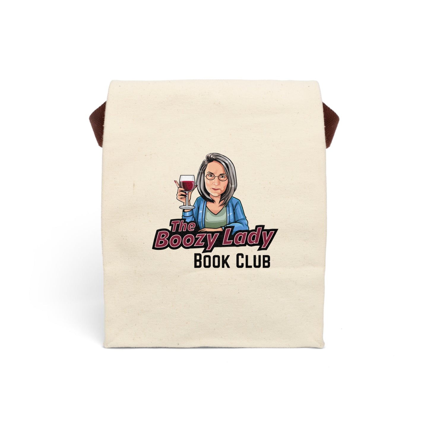 The Boozy Lady Book Club Canvas Lunch Bag