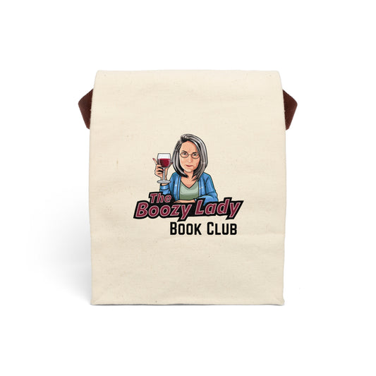 The Boozy Lady Book Club Canvas Lunch Bag